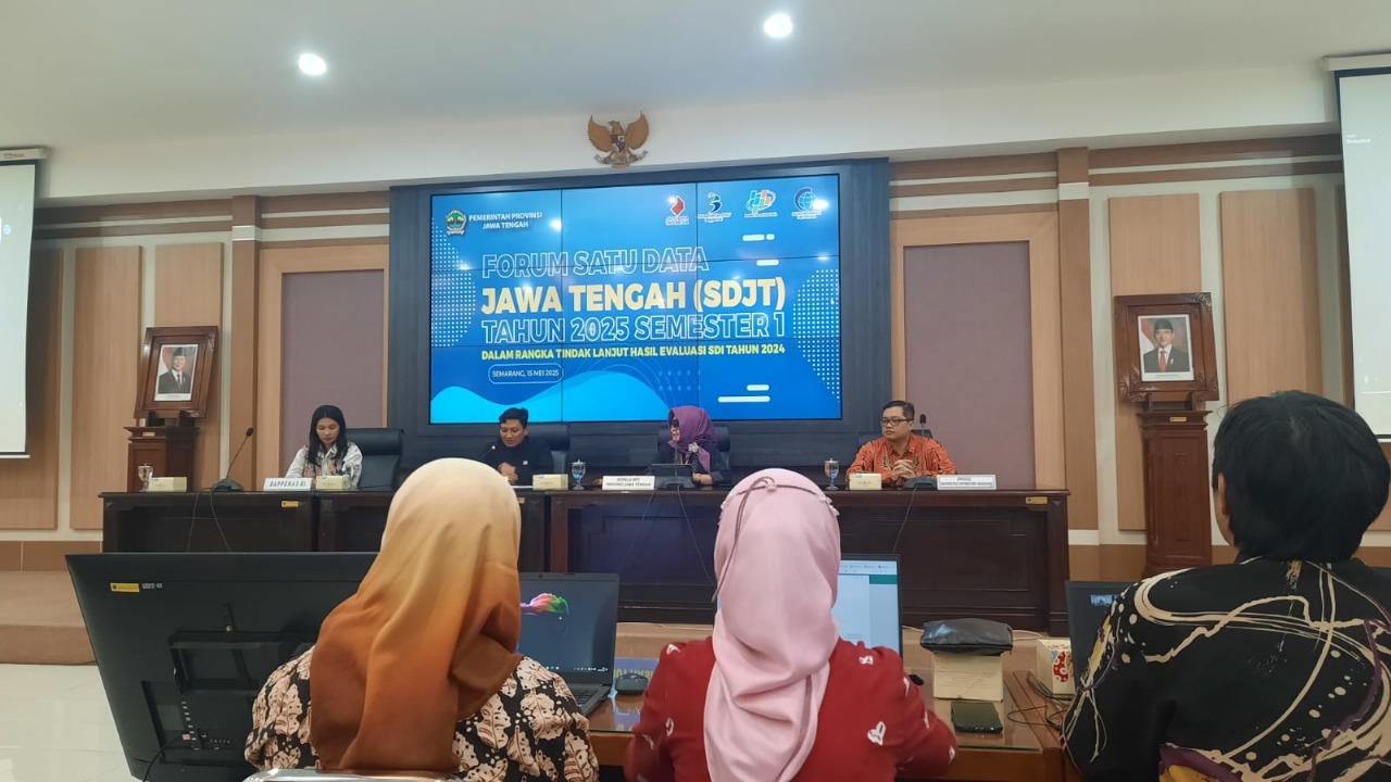 Forum Satu Data Jawa Tengah Semester I Tahun 2025 Bahas Penguatan Kolaborasi dan Kualitas Data